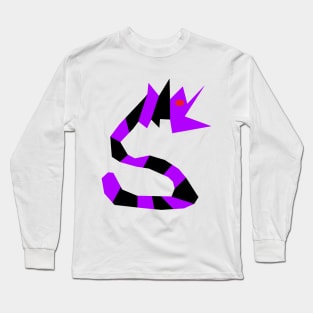 Black Purple Snake Dragon Long Sleeve T-Shirt